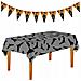 Tovaglia Di Halloween Con Pipistrelli 220x130 Cm Con Bandierine - Foto miniatura 1