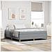 Letto a molle Grigio chiaro e Bianco 180 x 200 cm Tessuto - Foto miniatura 2