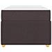 Struttura letto con materasso Marrone scuro 90 x 200 cm Tessuto - Foto miniatura 7