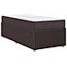 Struttura letto con materasso Marrone scuro 90 x 200 cm Tessuto - Foto miniatura 9