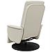 Poltrona Reclinabile Massaggio con Poggiapiedi Crema Similpelle - Foto miniatura 5