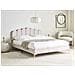 Letto Velluto Sauvian 160 X 200 Cm Bianco Sporco - Foto miniatura 1