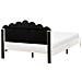 Letto Velluto Sauvian 160 X 200 Cm Bianco Sporco - Foto miniatura 5
