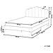 Letto Velluto Sauvian 160 X 200 Cm Bianco Sporco - Foto miniatura 8