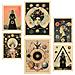 Set Di 6 Stampe Pittura Decorativa Collage Surreale Nel Mistico Ed Esoterico In Beige E Nero Illustrazioni Per A3 & A4 Telaio In Legno Chiaro - Foto miniatura 1