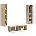 Set mobile TV 6 pcs Rovere Sonoma Legno multistrato - Foto miniatura 3