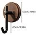 Ganci Sopraporta Neri Set Da 4 — Appendini Porta Abs Senza Fori, Portata 5-10kg - Foto miniatura 2