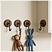 Ganci Sopraporta Neri Set Da 4 — Appendini Porta Abs Senza Fori, Portata 5-10kg - Foto miniatura 5