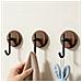 Ganci Sopraporta Neri Set Da 4 — Appendini Porta Abs Senza Fori, Portata 5-10kg - Foto miniatura 7