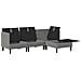 Set di mobili per il soggiorno 4 pcs Grigio scuro Tessuto - Foto miniatura 4