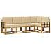 Set di divani da esterno con cuscino 5 pcs Bianco e Beige - Foto miniatura 1