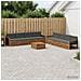 Set di divani da esterno con cuscino 9 pcs Naturale e Antracite - Foto miniatura 2
