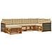 Set di divani da esterno con cuscino 6 pcs Naturale e Beige - Foto miniatura 1