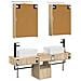 Set di Armadi da Bagno 5 pcs Rovere Sonoma 50 x 14,5 x 70 cm - Foto miniatura 8