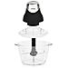 Mini Tritatutto elettrico Nero LEO8 Ciotola di vetro graduata resistente 1L Lame in acciaio inox, coperchio per conservazione - Foto miniatura 4
