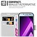 Custodia Compatibile Con Samsung Galaxy A5 2017 In Bianco Fumo - Coperchio Protettiva Con Chiusura Magnetica, Funzione Stand E Tasca Per Le Carte - Foto miniatura 4