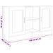 Credenza Bianca 120x30,5x70 cm in Legno Multistrato - Foto miniatura 9