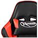 Sedia da Gaming Girevole con Poggiapiedi Rossa in PVC - Foto miniatura 3