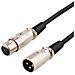 Cavo Audio Xlr, 3 Pin Ha - 3 Pin Femmina, 1 M, Nero - Foto miniatura 1