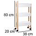 Carrello Bagno Bamboo, Mobile In Bambù - 3 Livelli - Foto miniatura 4