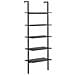 Scaffale Pendente A 5 Livelli Nero 64x35x185 Cm - Foto miniatura 2