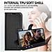 Custodia Compatibile Con Apple Iphone 13 Pro In Nero Carbone - Coperchio Protettiva Con Chiusura Magnetica, Funzione Stand E Tasca Per Le Carte - Foto miniatura 3