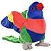 Lorichetto Peluche, Animale Farcito, Peluche, Regali Per Bambini, Coccoloni 8 Pollici - Foto miniatura 2