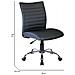 Sedia Da Ufficio Newcastle, Poltrona Operativa, Seduta Ergonomica Da Ufficio, 54x48h90/100 Cm, Nero - Foto miniatura 2