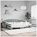 Divano Letto Con Letto Estraibile Grigio Chiaro 90x190 Velluto - Foto miniatura 1