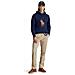 Felpa Polo Ralph Lauren The Rl Fleece Leather-big Pony Hoodie Tg L - Foto miniatura 2