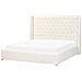 Letto Matrimoniale Contenitore Velluto Bianco Sporco 180 X 200 Cm Lubbon - Foto miniatura 2