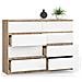 Cassettiera K140, 8 cassetti, 138x40x99 cm, Colore Sonoma Quercia e Bianco - Foto miniatura 2