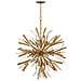 Lampadario Industrial Nordico Vida Acciaio Oro Brunito Grande 13 Luci E14 - Foto miniatura 1