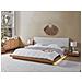 Letto Matrimoniale Led Ecopelle Legno Chiaro 180 X 200 Cm Zen - Foto miniatura 1