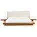 Letto Matrimoniale Led Ecopelle Legno Chiaro 180 X 200 Cm Zen - Foto miniatura 2