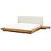 Letto Matrimoniale Led Ecopelle Legno Chiaro 180 X 200 Cm Zen - Foto miniatura 3