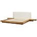 Letto Matrimoniale Led Ecopelle Legno Chiaro 180 X 200 Cm Zen - Foto miniatura 4