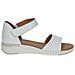 White Nappa Casual Open Sandals Sandali Pelle Scarpe Donna Bianco Eu 36, 9-28706-20-102 - Foto miniatura 1