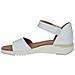 White Nappa Casual Open Sandals Sandali Pelle Scarpe Donna Bianco Eu 36, 9-28706-20-102 - Foto miniatura 3