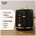 Briebe Ta1166blk Nordic Tostapane A Fessura Larga A 2 Fette, 6 Livelli Di Tostatura, Pinze 870w Nero - Foto miniatura 3