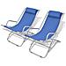 Sedie A Sdraio Reclinabili 2 Pz In Acciaio Blu - Foto miniatura 2