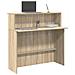 Banco Reception Rovere Sonoma 100x50x103,5 cm Legno Multistrato - Foto miniatura 2
