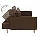 Divano Letto a 2 Posti con 2 Cuscini Marrone in Tessuto - Foto miniatura 7
