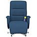 Poltrona Reclinabile Massaggiante con Poggiapiedi Blu Tessuto - Foto miniatura 3