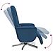 Poltrona Reclinabile Massaggiante con Poggiapiedi Blu Tessuto - Foto miniatura 6