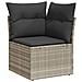 Set Divano da Giardino 8pz con Cuscini Grigio Chiaro Polyrattan - Foto miniatura 5