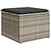 Set Divano da Giardino 8pz con Cuscini Grigio Chiaro Polyrattan - Foto miniatura 6