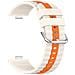 Cinturino Bicolore A Righe Verticali Compatibile Con Huawei Watch Fit 4, Fit 4 Pro, Fit 3 White+orange - Foto miniatura 1
