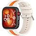 Cinturino Bicolore A Righe Verticali Compatibile Con Huawei Watch Fit 4, Fit 4 Pro, Fit 3 White+orange - Foto miniatura 2