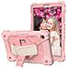 Custodia Per Ipad 6/5 9.7” Con Supporto E Tracolla Rosa - Foto miniatura 1